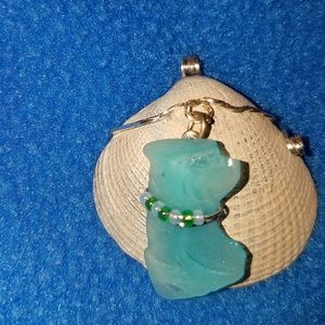 Seashell neckless with seaglass